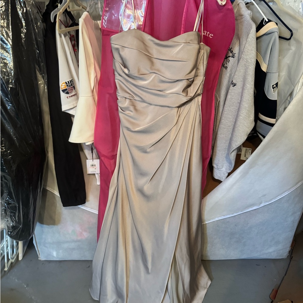 Elegant Grey/Silver Evening Gown